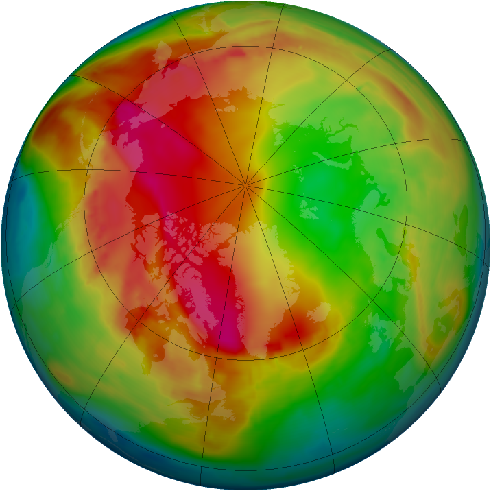 Arctic ozone map for 23 January 2015